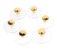 Yardwe Crochets Adhésifs Muraux Décoratifs Lot de 6 Pièces en ABS Or Usage Multifonction sans Clous Bande Adhésive Double-face pour Paquet et Serviettes
