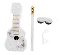 Yardwe De Pinata Et Bandeau Pour Yeux Pinata Forme De Violon Remplie De Bonbons Accessoire De Fête Pour Anniversaire Et Célébration
