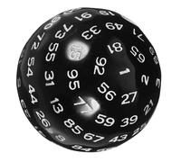 Yardwe Dés à 100 Faces en Acrylique pour Jeux de Société Jouets Ludiques Accessoires de Fête Petit pour Enseignement Mathématique Jeu de Rôle 10 Pièces