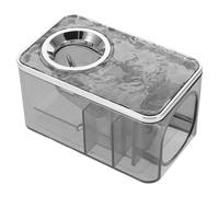 Yardwe Distributeur de Dentifrice Mural Automatique Presse-Tube Gris Transparent Dosage Précis Métal Support Adhésif sans Perçage Salle de Bain pour Usage Quotidien et Facilité