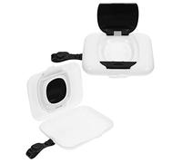 Yardwe Distributeur De Lingettes Portable 2 Pièces Noir Boîte Réutilisable Plastique Léger Pour Bébé Usage Voyage Extérieur Pratique