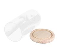 Yardwe Dôme de Verre Base en Bois Portable et Pratique pour DIY Fleur Éternelle, Couverture Transparente Saint-Valentin et Décoration Micro Paysage
