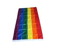 Yardwe Drapeau Arc-en-Ciel pour Pride, Grand 60X90 CM, Polyester Recto Verso, Décoration Intérieure Extérieure Jardin Bar