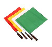 Yardwe Drapeaux D'arbitre De Football Colorés Petit Format En Tissu Résistant, Poignée Antidérapante, Lot De 4 Pièces Pour Matchs, Entraînements Et Signalisation Sportive