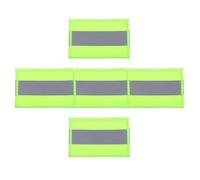 Yardwe Écusson Réfléchissant Haute Visibilité Vert à Scratch | Léger et Lavable, Nylon Polyester, Usage Extérieur et Travail, pour Pompiers et Police