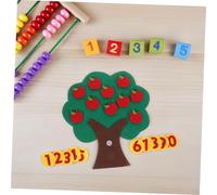 Yardwe Éducatif Pommes Non Tissé Numérique pour Maternelle et Réutilisable Apprentissage Additions et Soustractions pour Garçon Fille