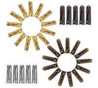 Yardwe Embouts Métalliques Pour Lacets De Chaussures 20 Pièces Demi-cercle Métal Style Diy Noir Argenté or Vert Bleu Accessoires Lacets Sport Réparation Personnalisation