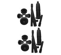 Yardwe Ensemble De 2 Tête de Fontaine Miniature et Design Décoratif en Plastique Noir Performance Silencieuse pour Aquarium et Étang Adapté à L'extérieur