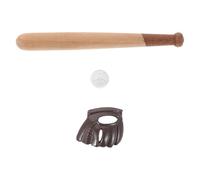 Yardwe Ensemble de 3 battes de Baseball Miniatures : Ensemble de Sport Miniature pour Maison de poupée avec Batte de Baseball, et Balle pour décorations de Mini-Sports, projets d'artisanat et de