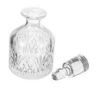 Yardwe Ensemble De Carafe À Whisky avec Bouchon en Verre Et Support Gravé pour Brandy Et Vodka