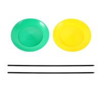 Yardwe Ensemble De Jonglage 2 Assiettes avec Bâtons pour Débutants Set De Jonglerie Facile À Apprendre pour Spectacles Et Fêtes