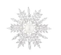 Yardwe Épingle Décorative en Cuivre Argenté Broche Feuille pour Femme Accessoire de Mode Raffiné Ornement Élégant Fixation Robuste pour Robes Tailleurs et Occasions Spéciales
