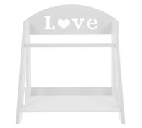 Yardwe Étagère de Rangement Maquillage Design Moderne et Solide Double Couche en PVC Blanc, Organise Vos Cosmétiques pour Usage à Domicile ou Chambre