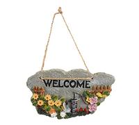 Yardwe Étiquette Décorative De Jardin À Suspendre Plaque De Porte De Bienvenue En Résine Accessoire Dambiance Ensoleillée Design Unique Pour La Maison Couleur Aléatoire