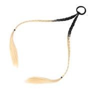 Yardwe Extension Queue de Cheval Tressée Synthétique Dégradé Marron Noir à Blond pour Femmes et Adolescentes Capillaire Élégante et Confortable pour Coiffures Naturelles