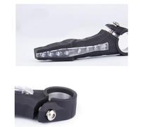 Yardwe Feu Vélo LED pour Guidon Noir, Avertissement de Sécurité et Éclairage de Nuit, en Plastique et Acier Inoxydable, Diamètre 22mm, pour Cyclisme Nocturne