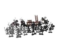 Yardwe Figurines Miniatures en Plastique Modèle Médiéval | Décoration de Table, Scènes Réalistes, Résiste à Décoloration, Jeu Éducatif, pour Garçons et Filles