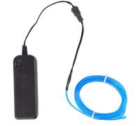 Yardwe Fil El Lumineux Flexible Bleu avec Alimentation pour Décoration Voiture Costumes Halloween Noël Faible Consommation et Installation Facile