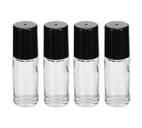 Yardwe Flacons Roll-on Prévention des Fuites 30ml en Verre Rechargeables Lot de 4 pour Huiles Essentielles pour Voyage et Usage Domestique