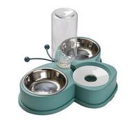 Yardwe Fontaine à Eau Automatique Dog Food Distributeur croquettes Chat Croquette pour Chat Trousse Mise Bas Chiot mangeoire pour Chaton Distributeur d'eau Pratique Acier Inoxydable Green