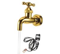 Yardwe Fontaine à Eau Décorative à Bec Verseur Invisible pour Jardin Extérieur, Ensemble Pompe Submersible 3w 4 LED, Fontaine à Robinet Flottant Lumineuse pour Terrasse Et Cour