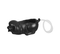 Yardwe Fontaine de Table Céramique Jet d'eau Forme de Chien Décor Cascade pour Aquarium et Jardin Support Plante Verte Sculpture Aquatique pour Bassin et Intérieur