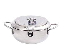 Yardwe Friteuse Inoxydable Avec Thermomètre Et Mini Poêle Universelle Pour Cuisinière à Induction Et Pratique Et