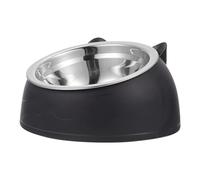 Yardwe Gamelle en Acier Inoxydable pour Chats et Chiens Structure Anti-Renversement et Protection du Cou, Gamelle Incliné pour Usage Intérieur