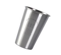 Yardwe Gobelet à Jus en Acier Inoxydable Incassable, Style Élégant | Empilable, Sûr Près des Garçon Fille, pour Boissons Mixtes et Bière, Usage Bar ou Coin Café, Argenté