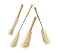 Yardwe Goupillon 4 Pièces à Long Manche en Nylon et Bois, Réutilisable pour Bouteilles D’eau et Biberons, Nettoyage des Zones Difficiles