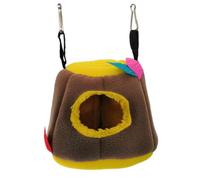 Yardwe Hamac Suspendu pour Hamster, Nid Douillet Deux Usages, Peluche | Petits Animaux et Cochon D’inde, Usage Hiver et Sommeil, Marron, Forme Cartoon Couleur Aléatoire