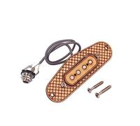 Yardwe Humbucker Pickup Bois Érable pour Guitare Cigar Box Cordes Bobines Protégées par Fil Ciré Tonal Classique Dimensions