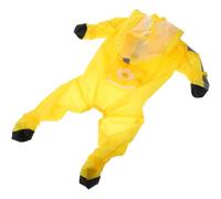 Yardwe Imperméable pour Petits Chiens M avec Protection Intégrale des Pattes Tissu Imperméable Confortable Veste de Pluie Jaune avec Capuche Transparente et Ouverture pour Laisse pour