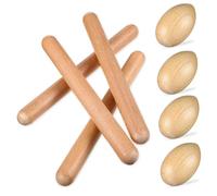 Yardwe Instruments de Percussion Bois pour Garçon Fille Clés et Bâtons de Rythme Sûrs Jouets Éducatifs pour Motricité Fine et Coordination Main-œil Cadeau Naturel pour Garçons et Filles