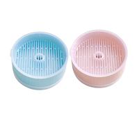 Yardwe Jardinière d'herbe à Chat Hydroponique Créative sans Terre Pot De Fleurs Pratique pour Chat Bleu Et Rose 2 Pièces Maison Jardinage des Animaux De Compagnie