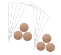 Yardwe Jeu de Croquet Familial en Bois - Kit de Sport de Jardin - Boules et Arceaux Amusants pour Fêtes en Plein Air