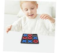 Yardwe Jeu de Société Garçon Fille Échiquier Interactif Éducatif Famille Jeu de Toe avec O Rouges X et Plateau Noir pour et Fêtes