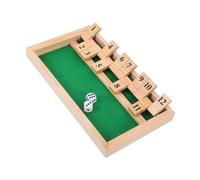 Yardwe Jeu D'échecs Flip Jeu De Mathématiques sur Table Tuiles Numérotées en Bois Jeux De Société Familiaux Jeux De Société pour Seniors Bois