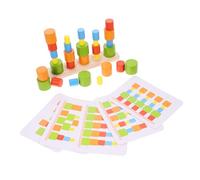 Yardwe Jouets à Empiler en Bois pour Garçon et Filles, 1 Set Coloré, Développement Créativité et Amélioration des Capacités de Résolution de Problèmes, pour Jeu Éducatif la Maison