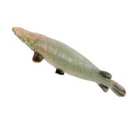 Yardwe Jouets de Poisson Tropical simulé modèle de Poisson Tropical Animal spatule Atractosteus décorations d'aquarium Ornements Plastique Vert Clair