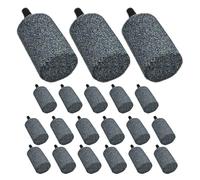 Yardwe Kit de 20 Pierres à Air pour Aquarium en Cylindre Noir Diffuseurs d'air pour Aquariums et Hydroponie Petites Pierres Aératrices pour Oxygénation et Circulation d'eau
