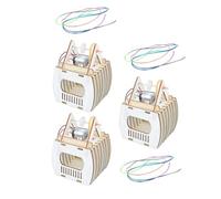 Yardwe Kit de 3 Puzzles en Bois à Construire - Modèle Artisanal de Téléphérique Touristique 3D - Scientifique Éducatif pour Garçon et Filles - Puzzle Bois DIY pour Développement