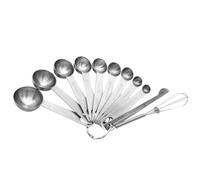 Yardwe Kit de Cuillères Doseuses Bâtonnet de Mesure en Acier Inoxydable Rond 11 Pièces Facile à Utiliser et Pratique à Transporter pour Ustensiles Cuisine