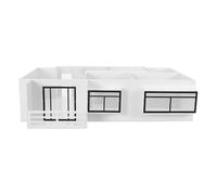 Yardwe Kit de Maquette de Maison Miniature, Modèle de Plan D'appartement à L’échelle 1:50, Abs et Acrylique, Kit DIY de Construction pour Étudiants et Adultes, Décor Intérieur Moderne