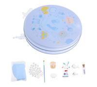 Yardwe Kit de Moulage D'empreintes de Bébé en Boue Sûre pour Souvenir Personnalisé de Naissance Moule pour Ornement de Pied, pour Conserver la Mémoire de L'garçon et Filles