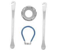 Yardwe Kit de Réparation de Pneus de Outils Acier pour des Rayons et Tension Outils Urgence pour Cyclistes de Montagne Route Comprend Démonte Pneus et Clé à Rayons