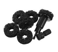 Yardwe Kit Nettoyage Moyeu de Roue Automobile Noir avec 5 Disques de Meulage Outil de Décapage Rouille pour Moyeux et Disques de Frein Compatible Perceuse Électrique, Entretien Jantes