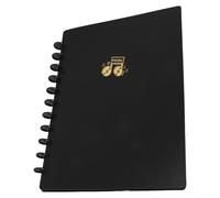 Yardwe Livre de Partitions, Porte-pages de Notes de Musique A4, Classeur à Rabat Double Face, Plastifié, Noir, pour Partitions Musicales, pour Instrument