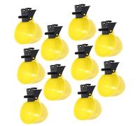 Yardwe Lot de 10 Abreuvoirs Automatiques pour Pigeons Oiseaux Mangeoires Décoratives De Jardin Jaunes