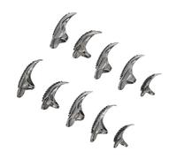 Yardwe Lot de 10 Anneaux à Ongles Griffe en Alliage de Zinc Noir Strass Tailles Petites Moyennes et Grandes Accessoires Punk pour Déguisement Halloween et Décoration d'Ongles